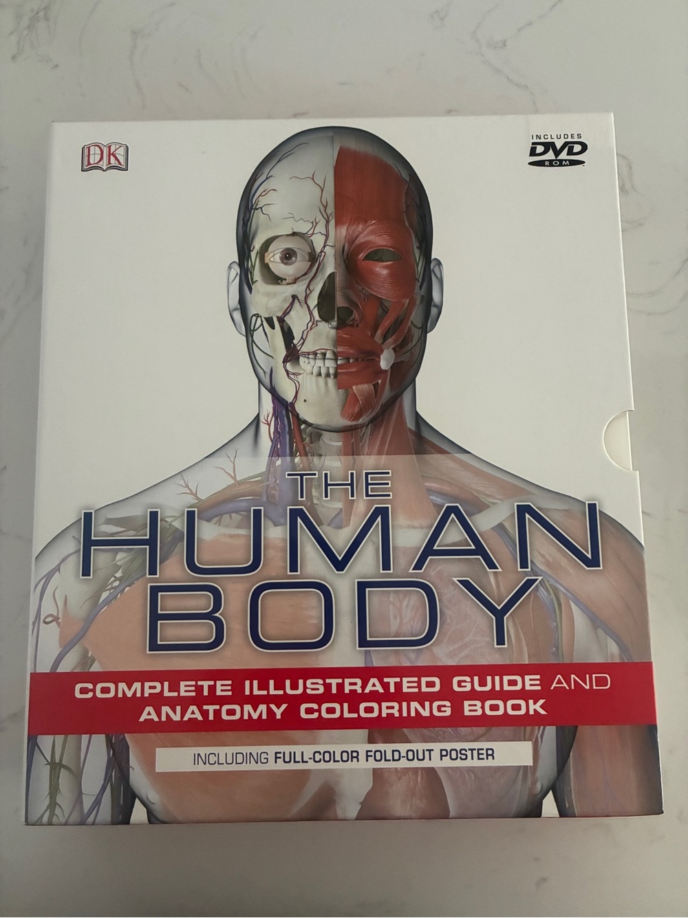DK The Human Body Complete Illustrated Guide & Anatomy Coloring Book Set with DV